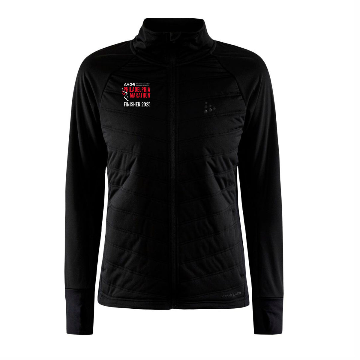 Fitted CRAFT Quilted Jacket -Black- AACR 2025 Finisher Embr.