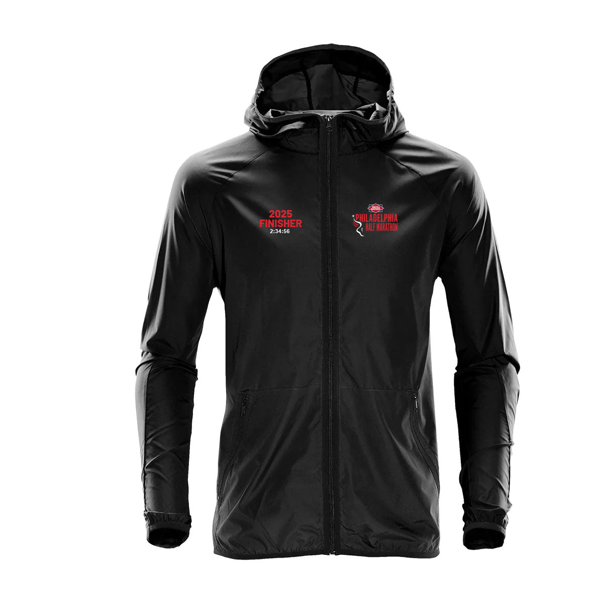 Dietz & Watson Half Marathon Custom Finisher Embroidery design. Adult Ozone Hooded Shell.