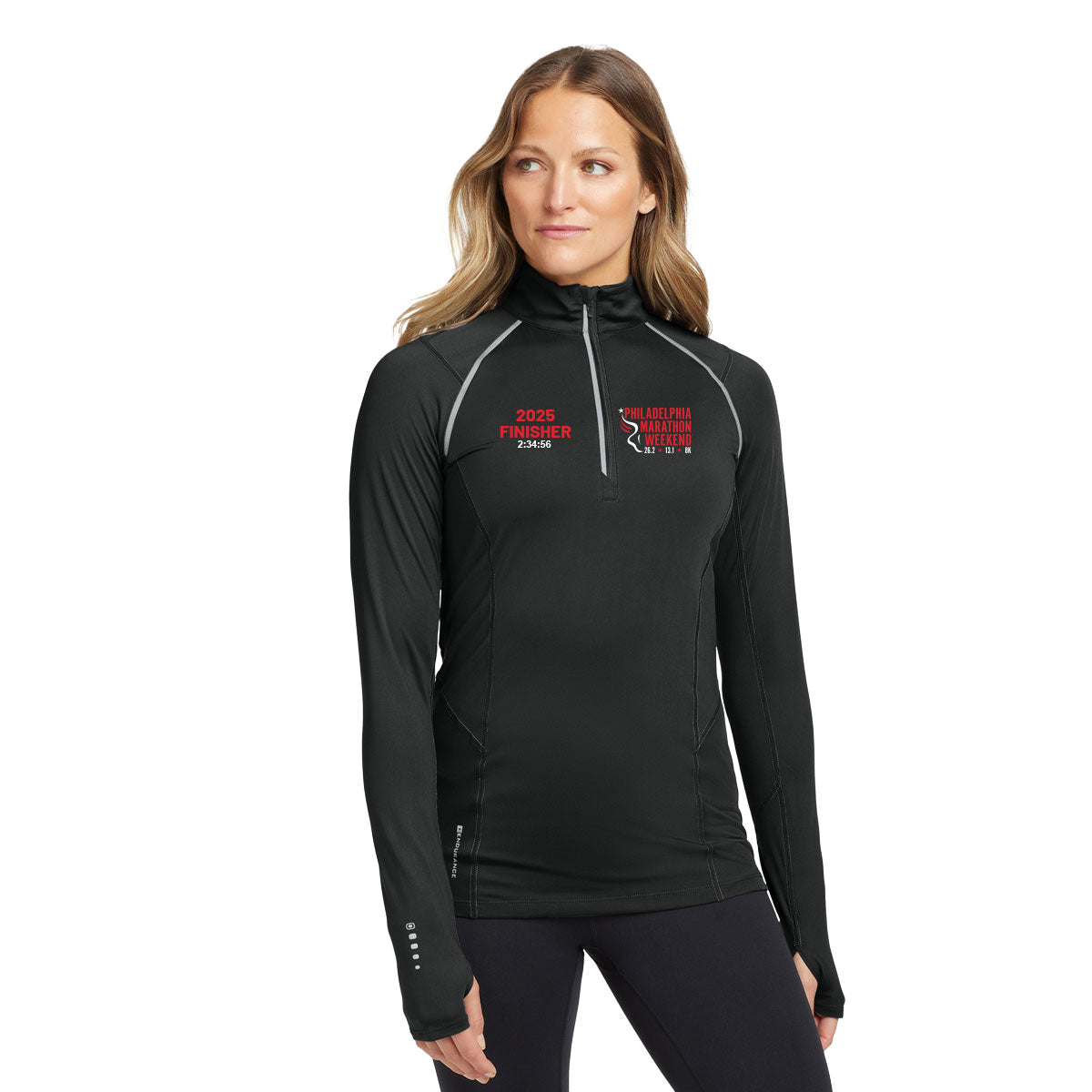 Philadelphia Marathon Weekend AACR 2025 Custom Finisher Embroidery design. OGIO¬® Adult Nexus 1/4-Zip Pullover