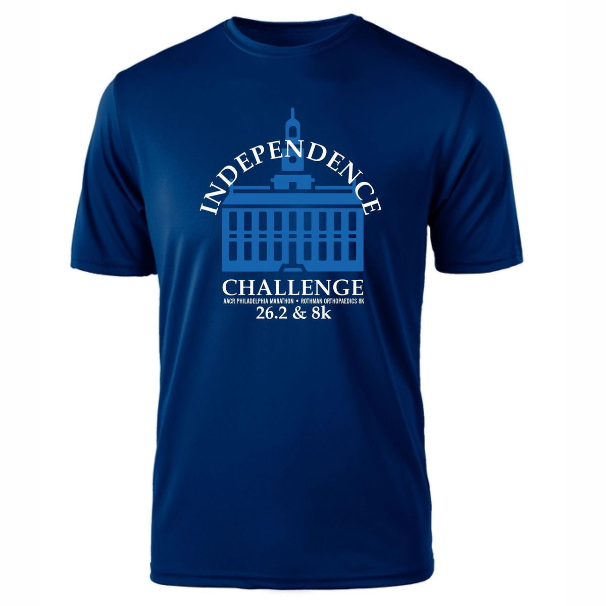 Philadelphia Marathon 2024 "Independence Challenge" Special - 26.2 & 8K - SS Tech Tee - Navy