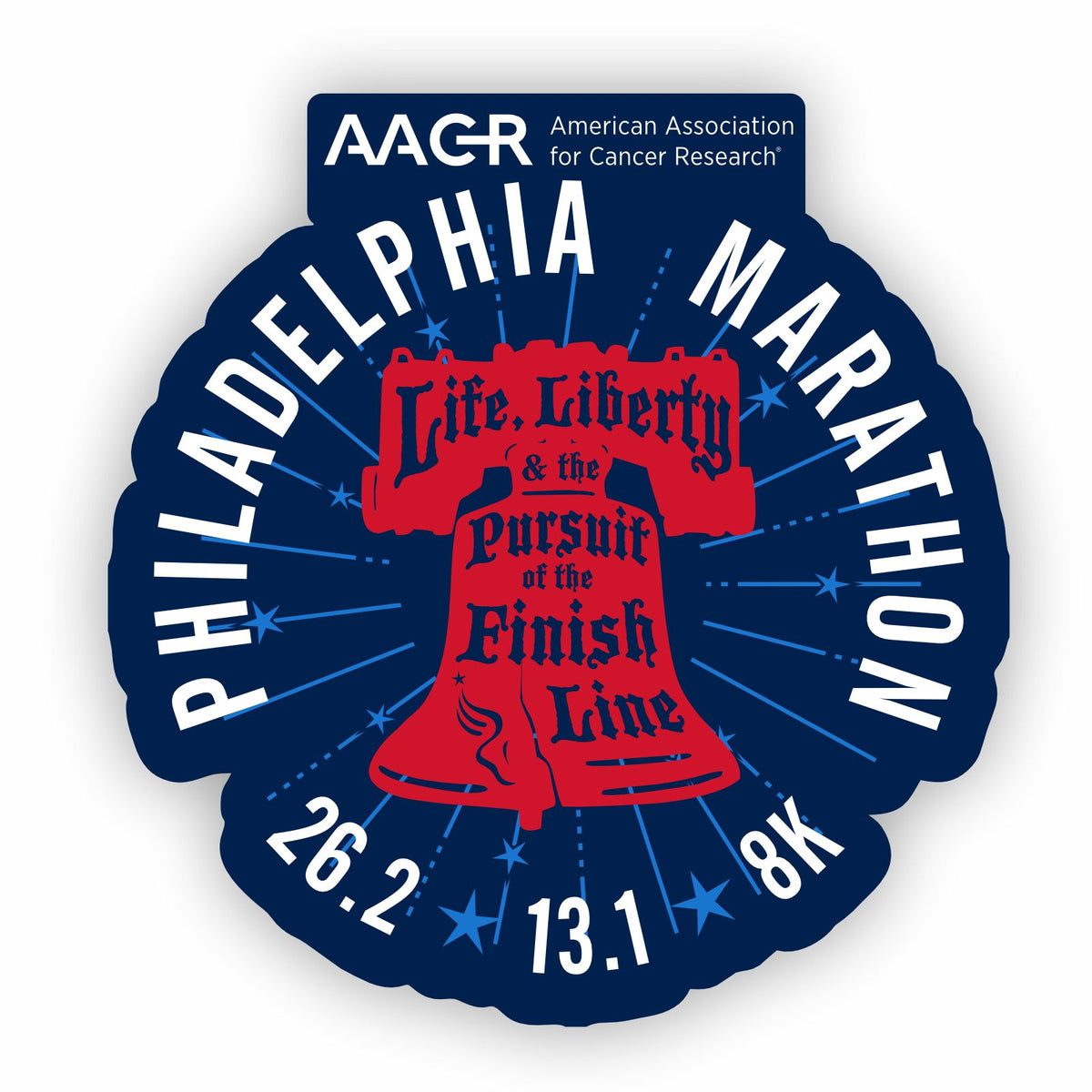 Sticker -Navy Round Die-Cut- AACR Bell