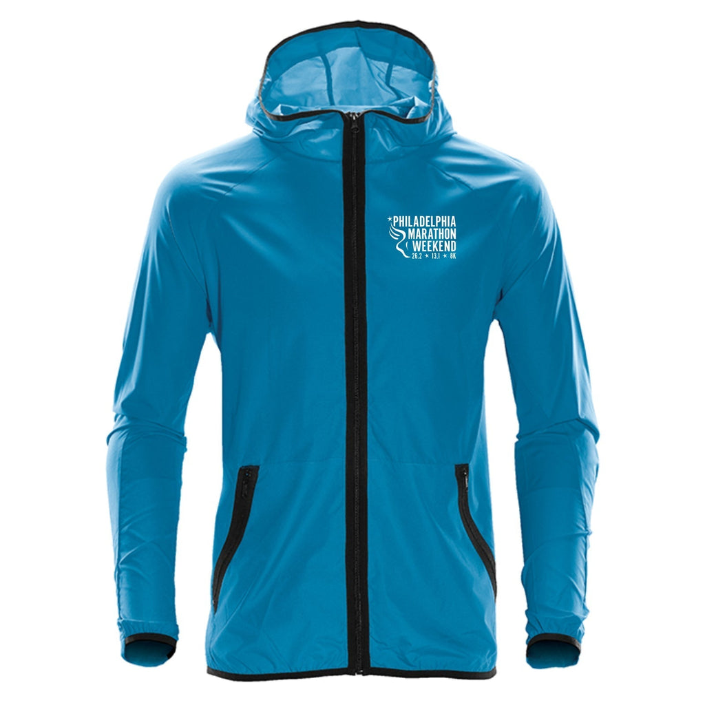 Adult Hooded Zip Shell -Electric Blue- PMW Embroidery – Philadelphia ...