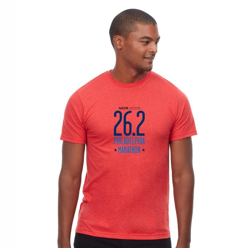 Adult Fashion Tee -Red Heather- 26.2 Course