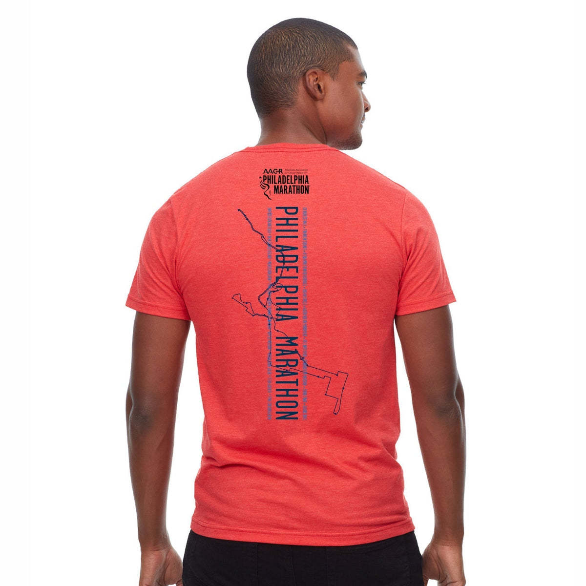 Adult Fashion Tee -Red Heather- 26.2 Course