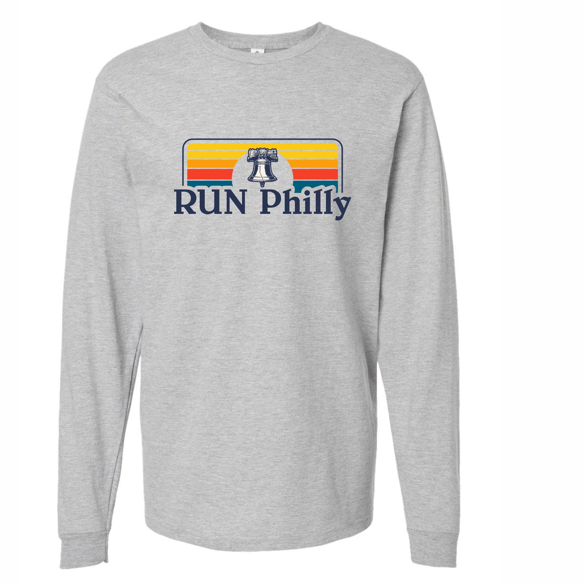 Adult LS USA Cotton Tee -Heather Grey- PMW Bell