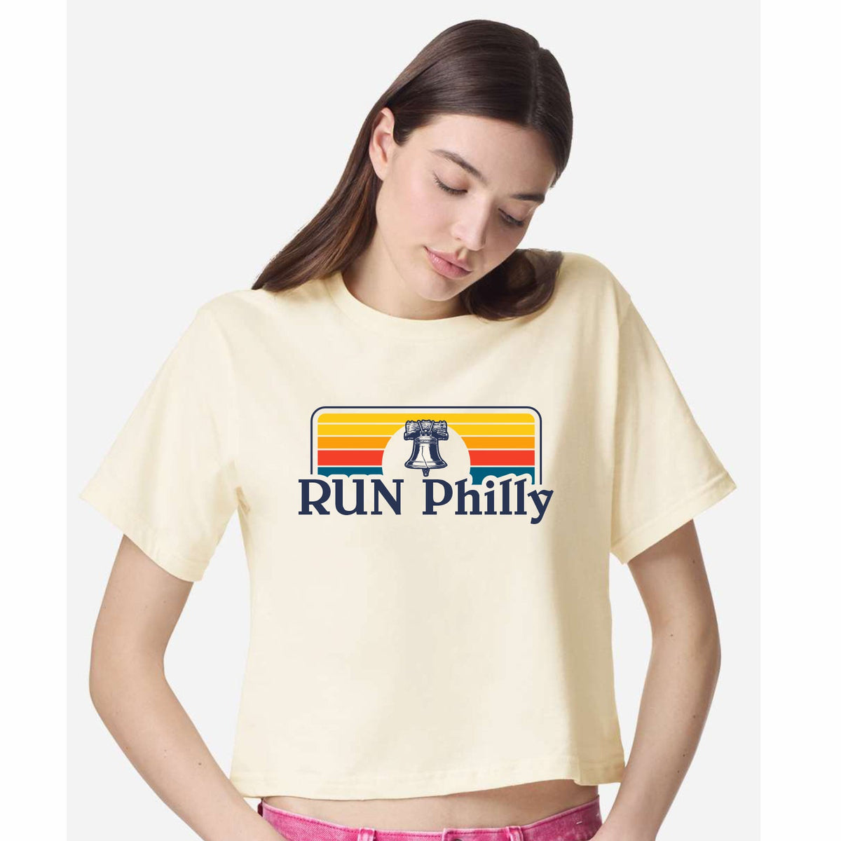 Fitted Boxy Crop Tee -Creme- PMW Bell