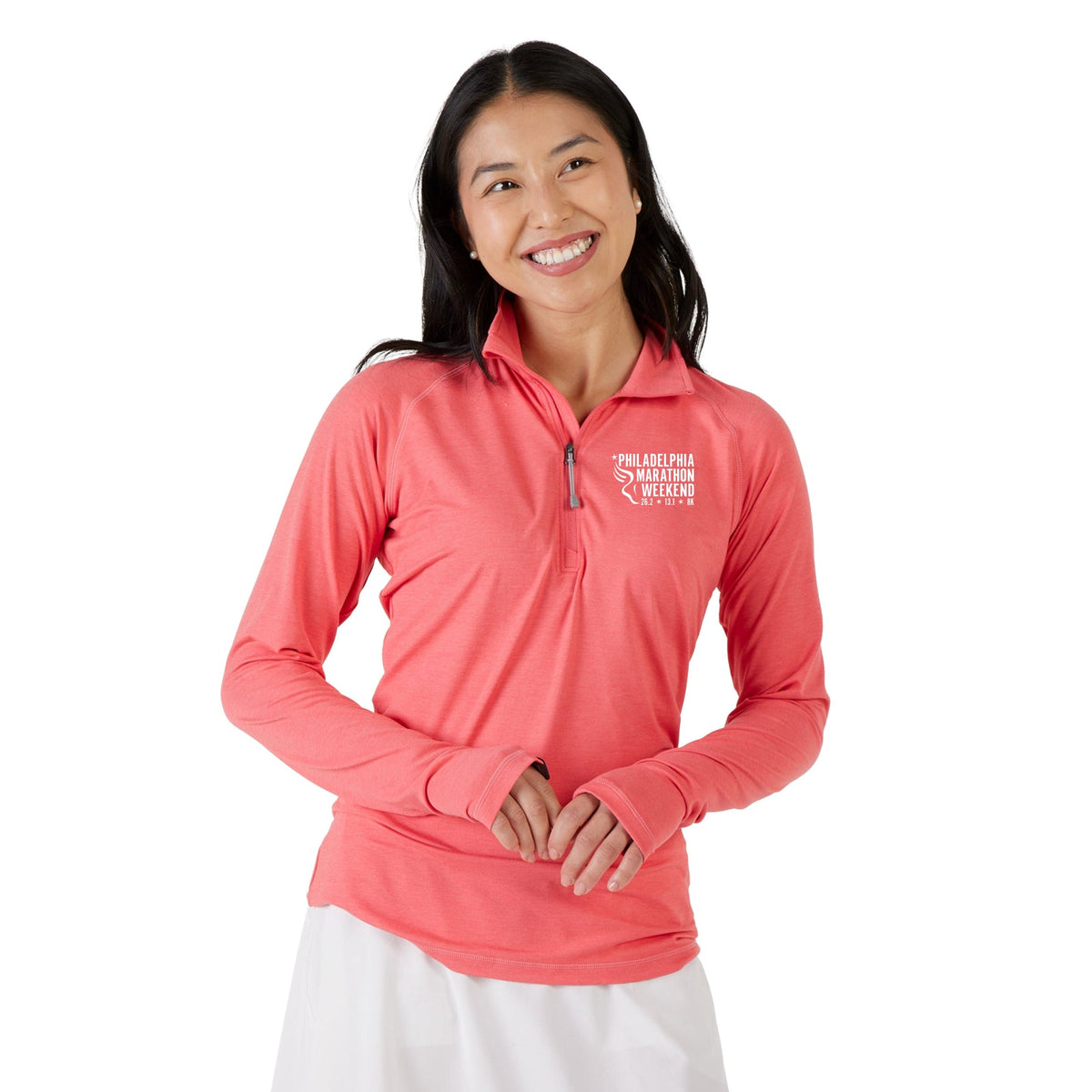 Women's Sueded Eco 1/4 Zip -Watermelon- PMW Big Back