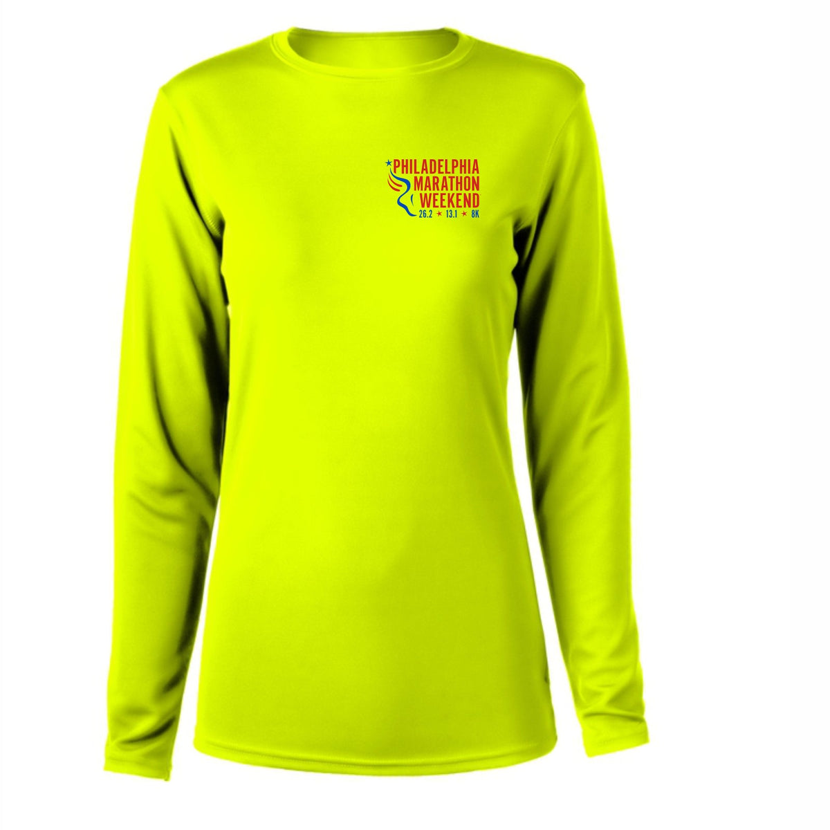 Women's LS Tech Tee -Safety Yellow- PMW Big Back