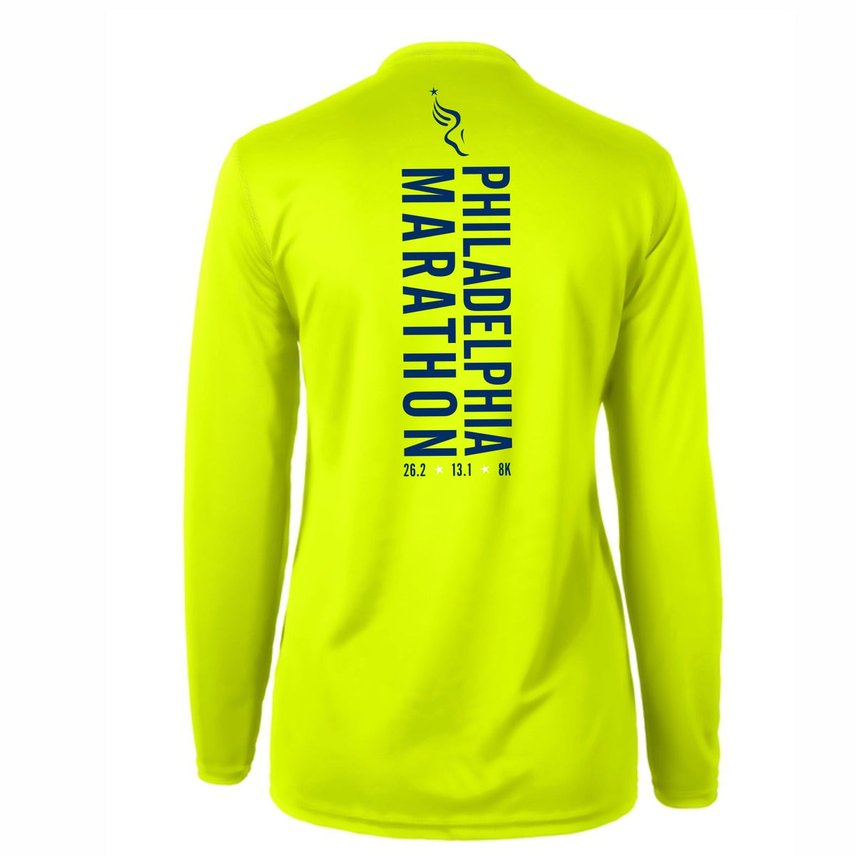 Women's LS Tech Tee -Safety Yellow- PMW Big Back