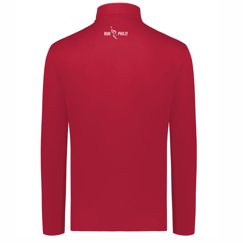 Adult UPF50 1/4 Zip -Scarlet- PMW Embroidery