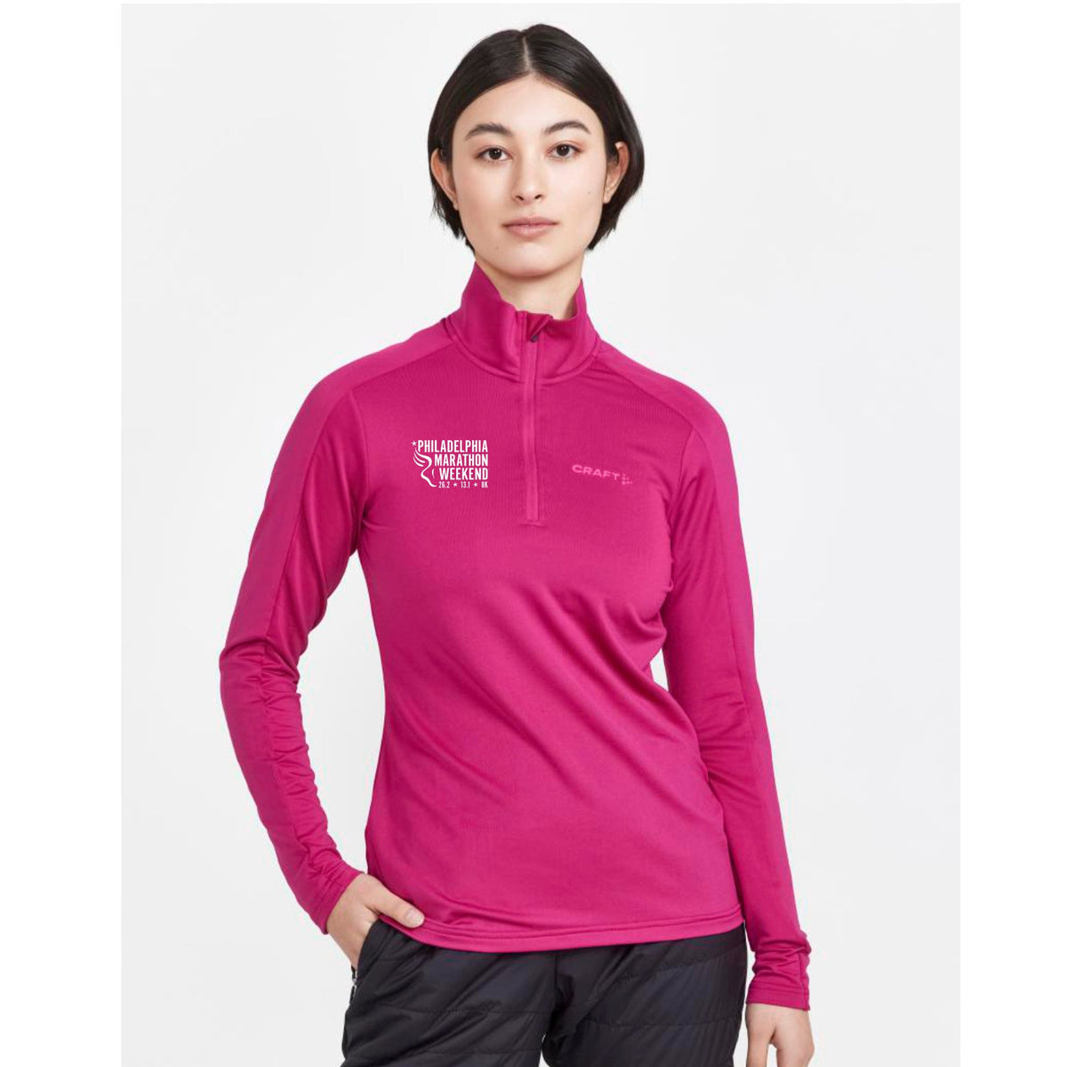 Fitted CRAFT 1/4 Zip -Roxo- PMW Embroidery