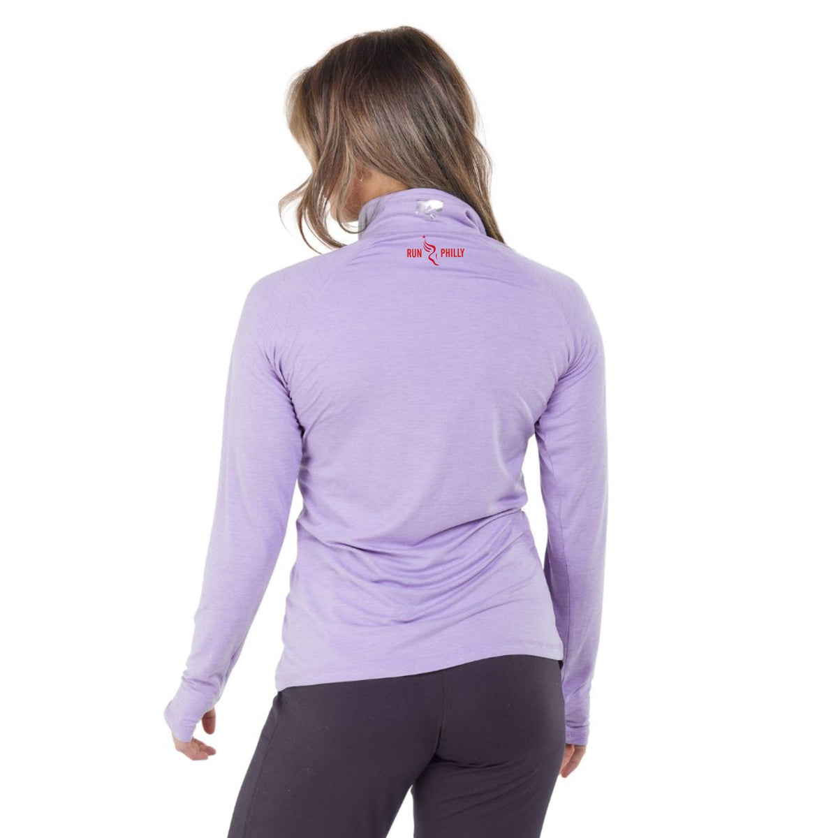 Fitted Sueded Eco 1/4 Zip -Lavender- PMW Embroidery