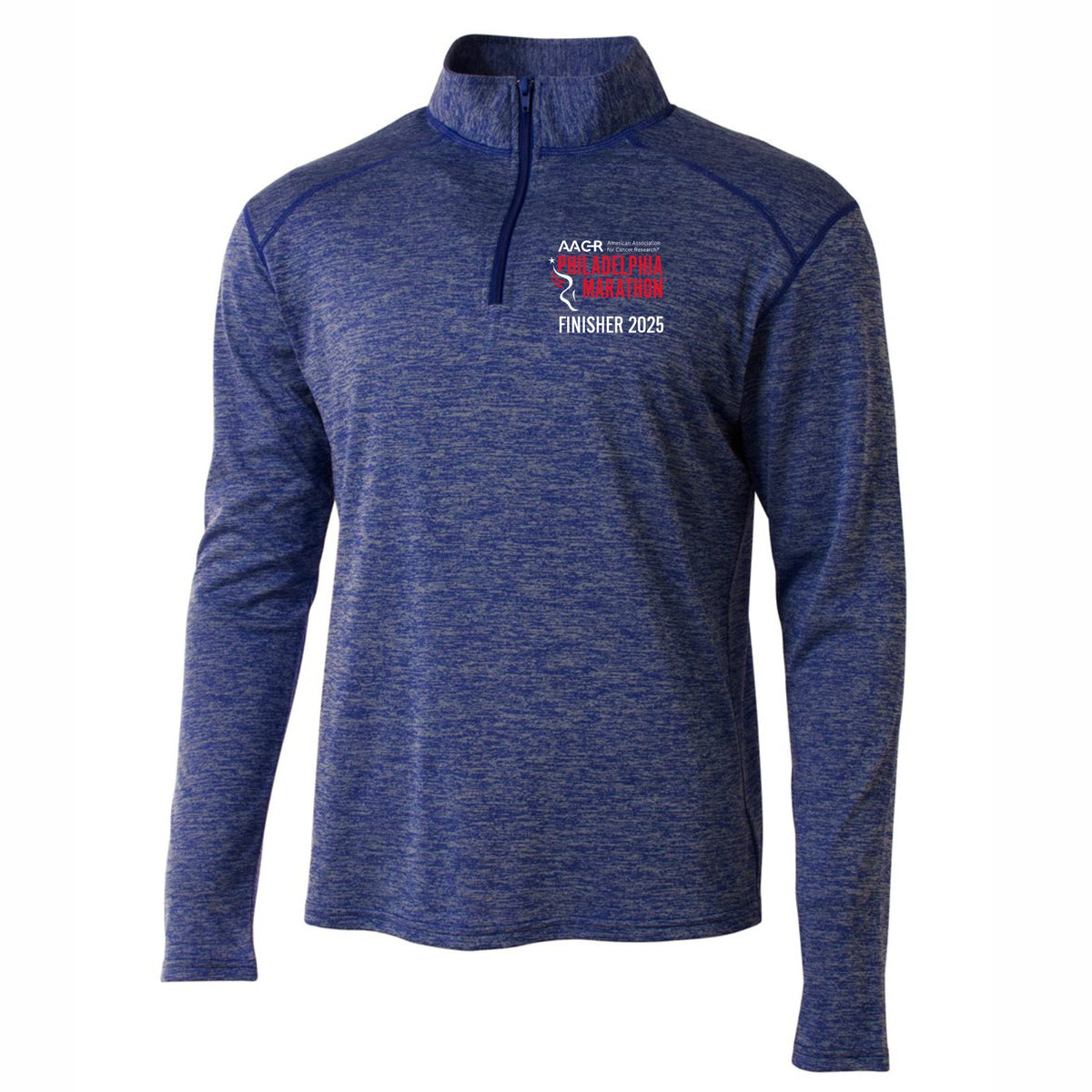 Adult Space-Dye 1/4 Zip -Royal- AACR 2025 Finisher Embr.