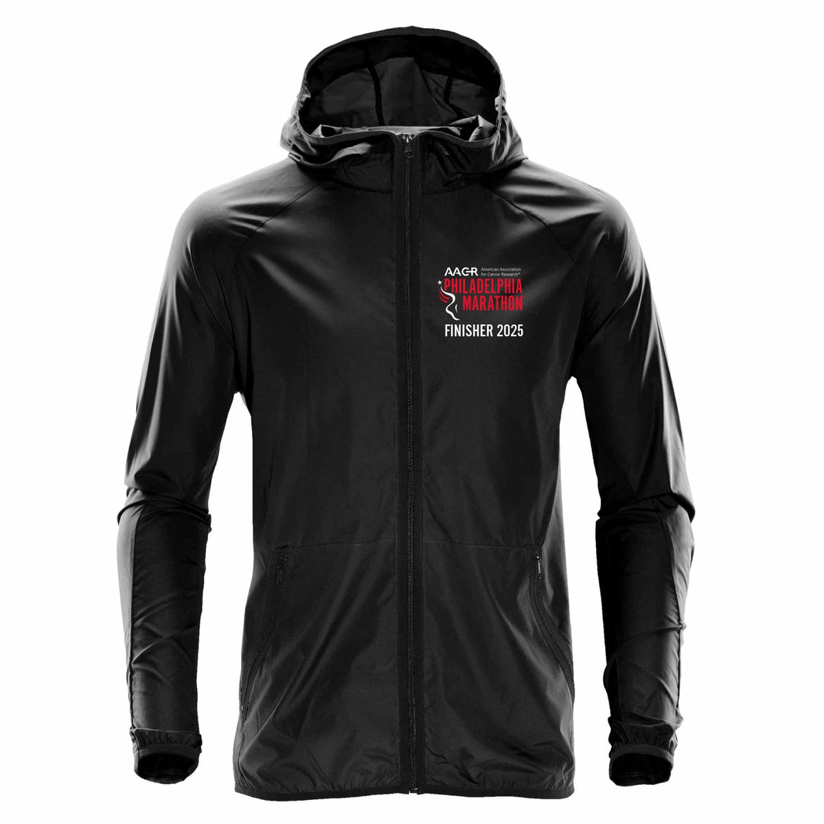 Adult Hooded Zip Shell -Black- AACR 2025 Finisher Embr.