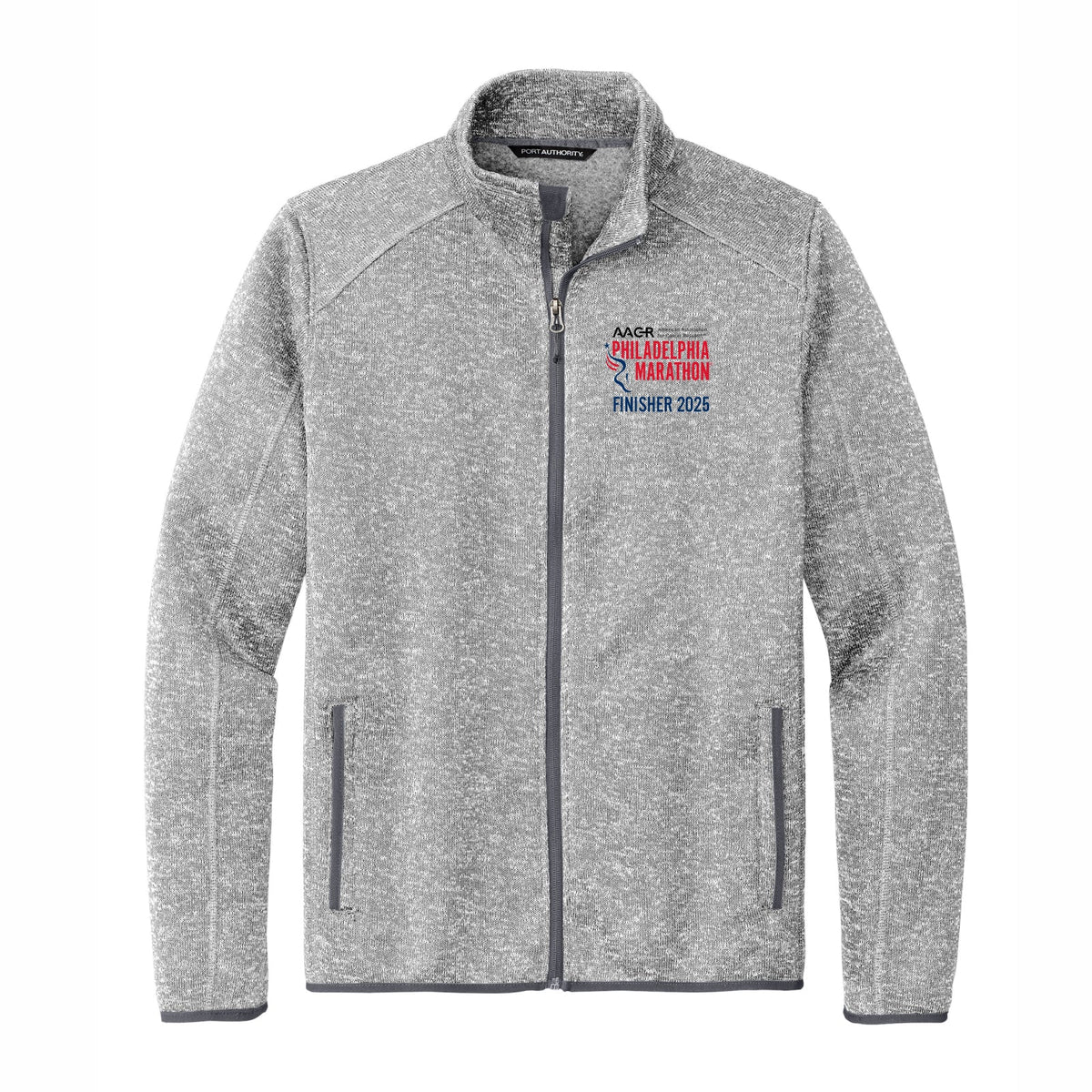Adult Zip Sweaterfleece -Grey Heather- AACR 2025 Finisher Embr.