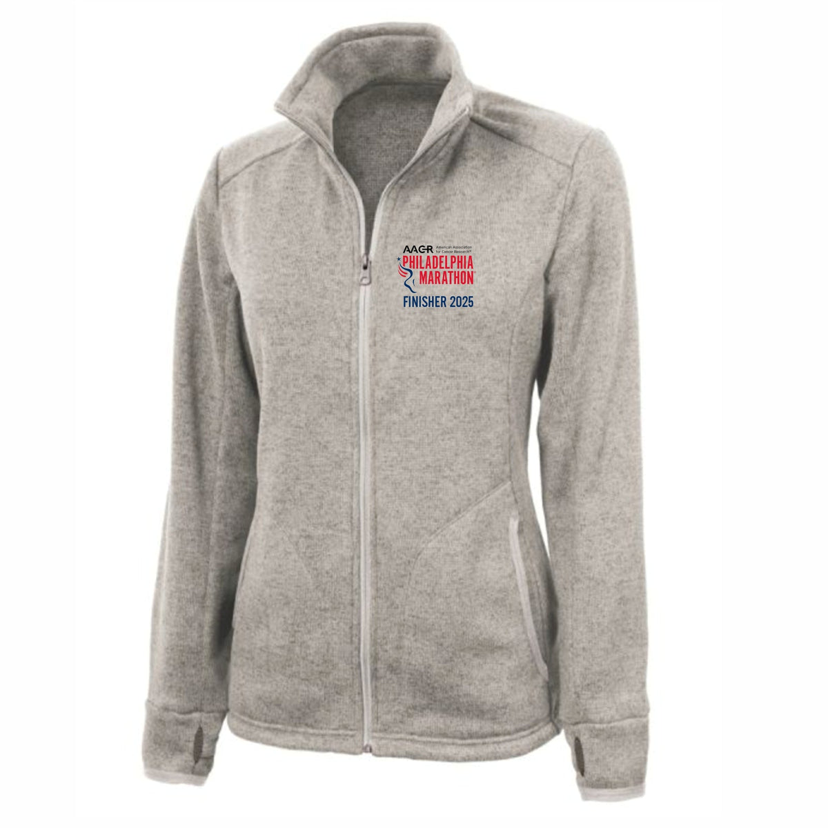 Fitted Zip Sweaterfleece -Oatmeal- AACR 2025 Finisher Embr.