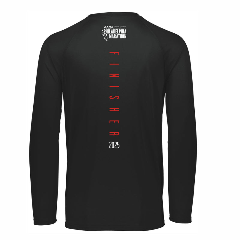 Adult LS Tech Tee -Black- 26.2 2025 Finisher