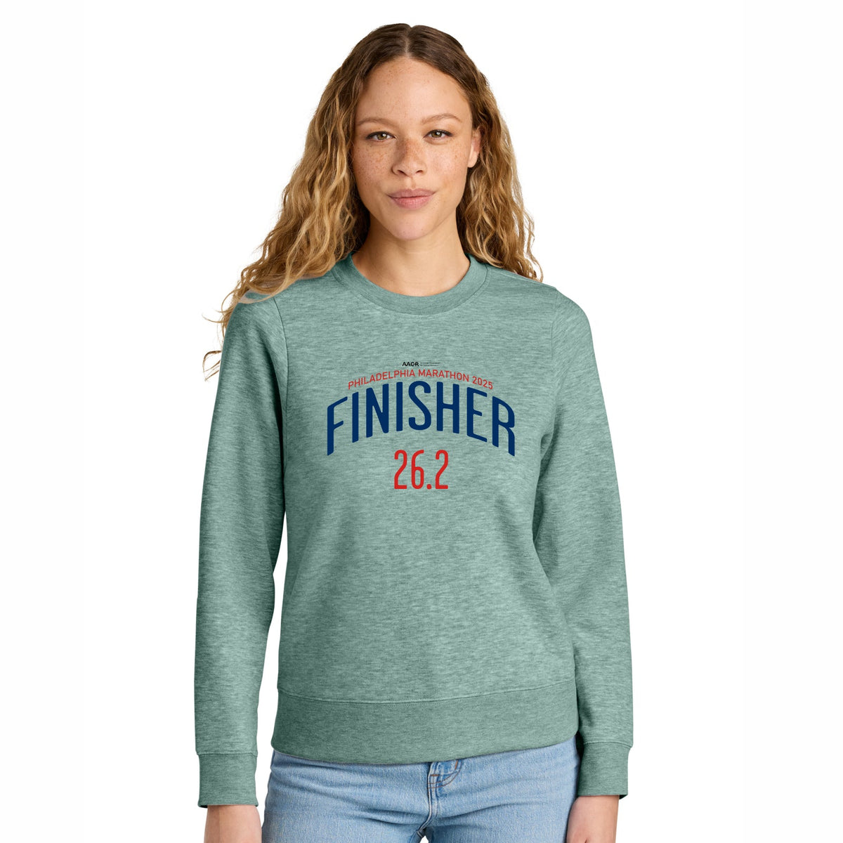 Fitted Fleece Crew -Sage- 26.2 2025 Finisher