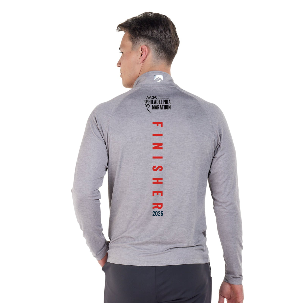 Adult Sueded Eco 1/4 Zip -Driftwood- AACR 2025 Finisher