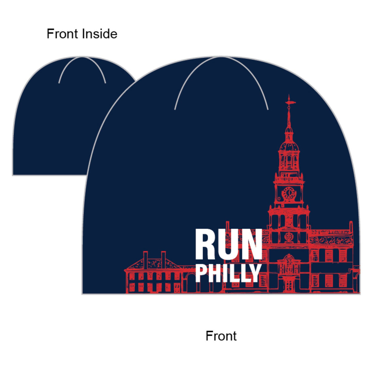 Beanie -Navy/Red Tech Fleece Tech- City Hall