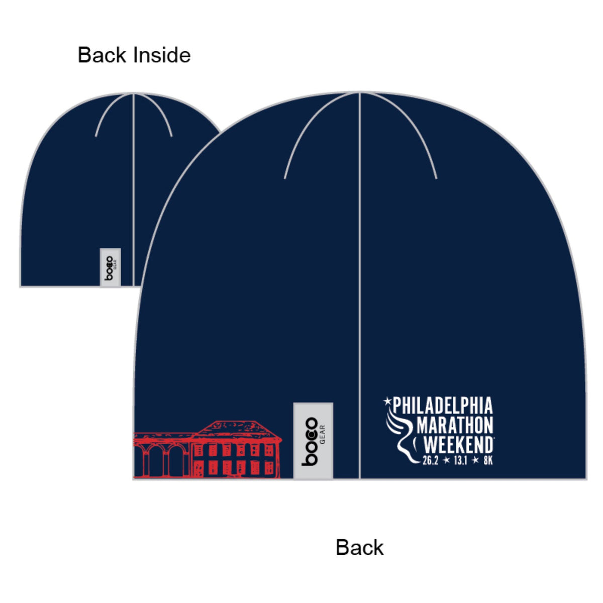 Beanie -Navy/Red Tech Fleece Tech- City Hall