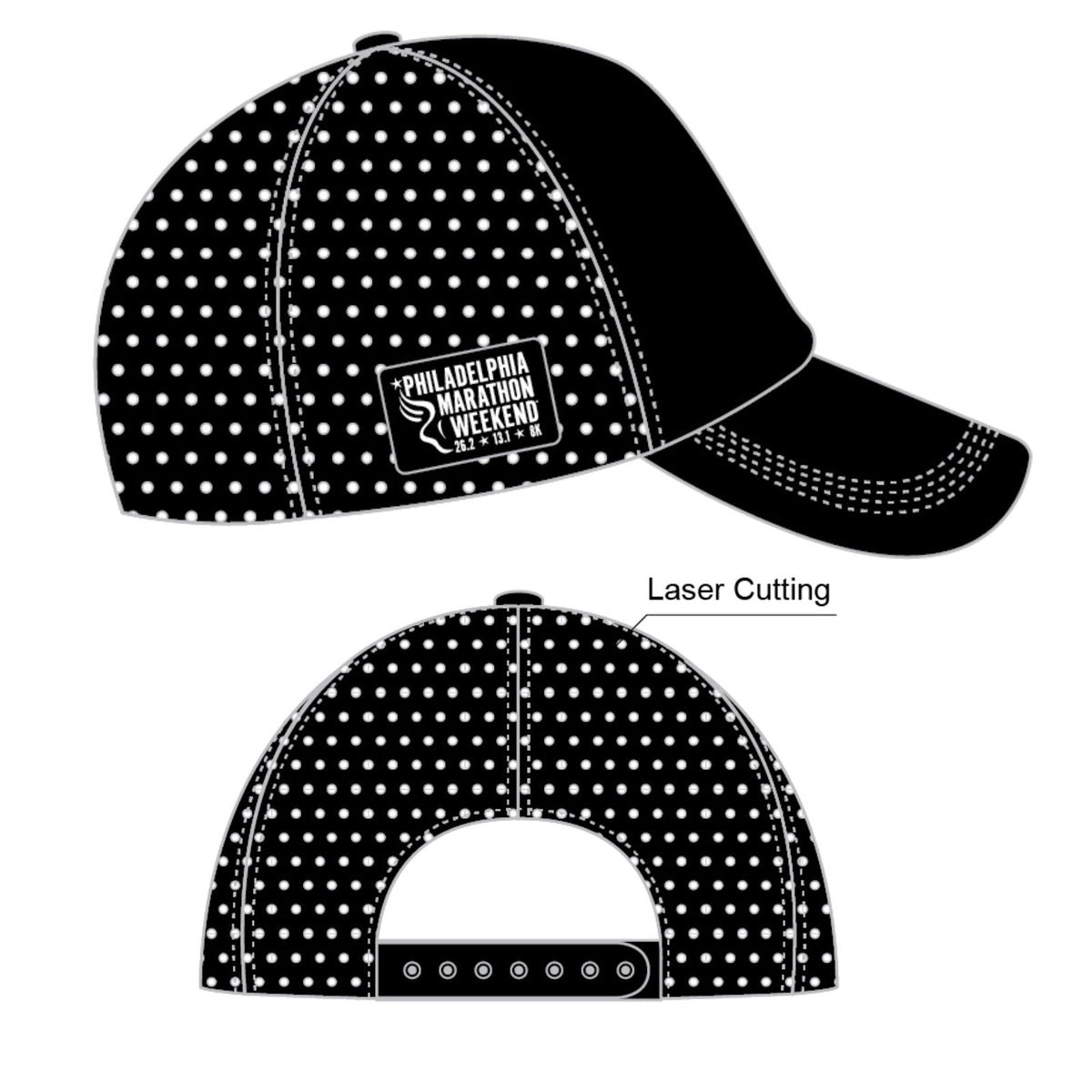 Trucker -Black Laser-Cut Tech- Run Philly