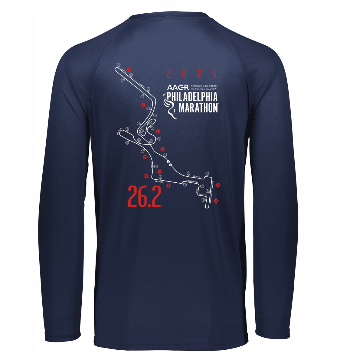 Adult LS Tech Tee -Navy- PMW 2025 Course