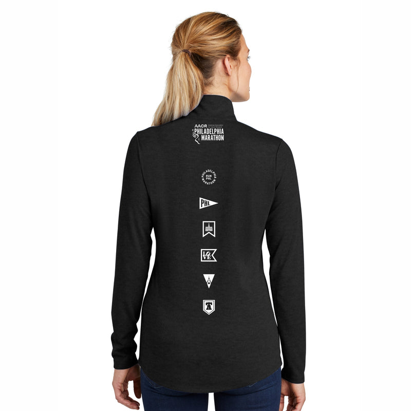 Fitted Triblend 1/4 Zip -Black Triad- PMW LCP