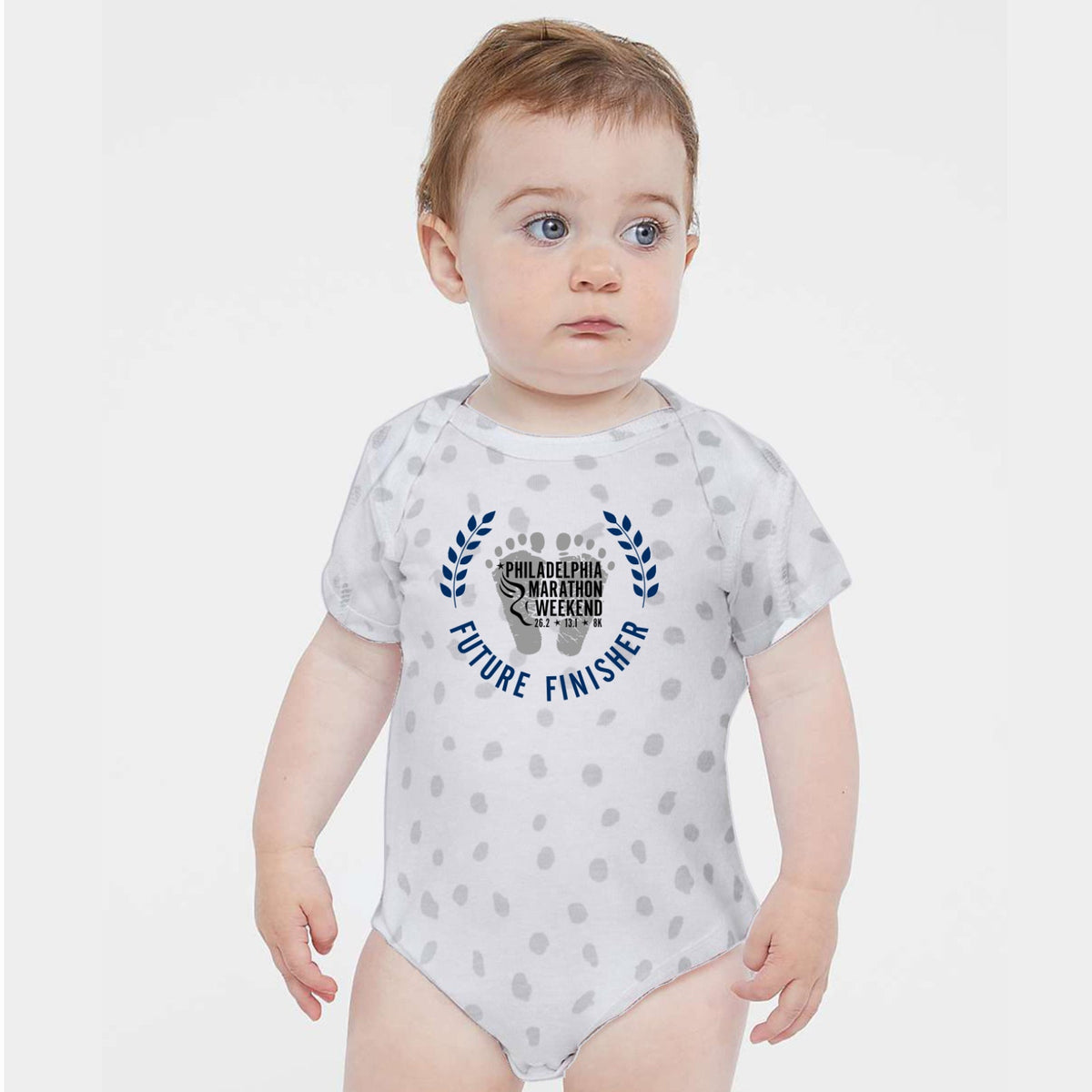 Infant SS Jersey Onesie -White Spot- Future