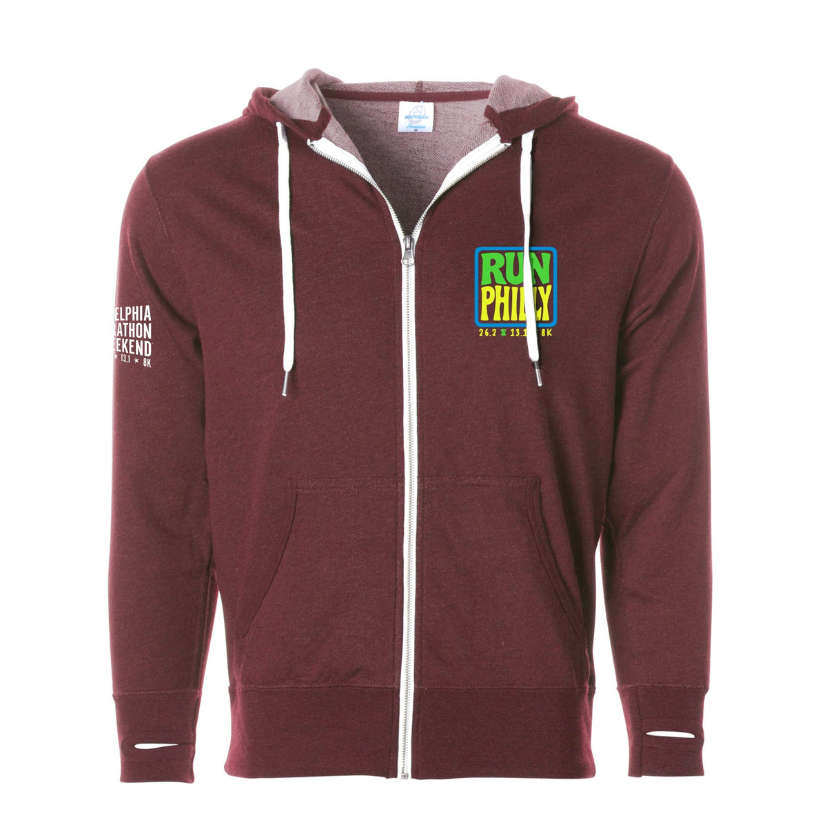 Adult French Terry Zip Hoody -Burgundy- PMW Groovy