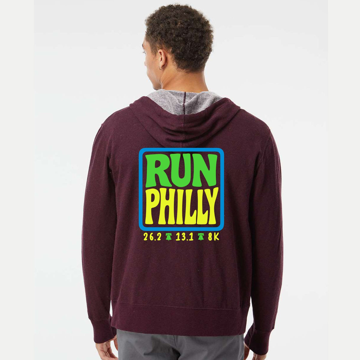 Adult French Terry Zip Hoody -Burgundy- PMW Groovy