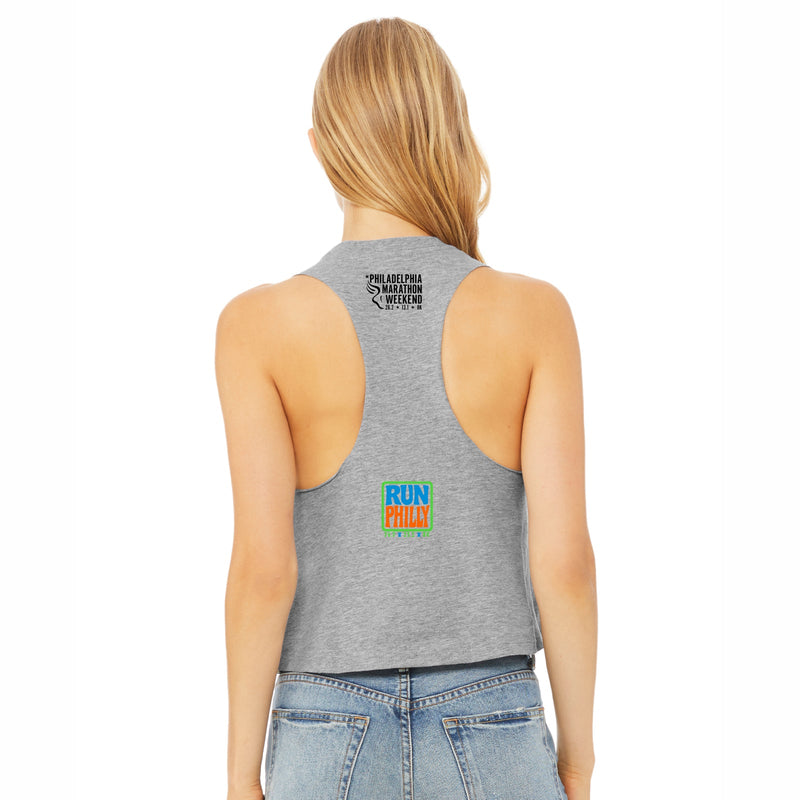 Fitted Crop Tank -Athletic Heather- PMW Groovy