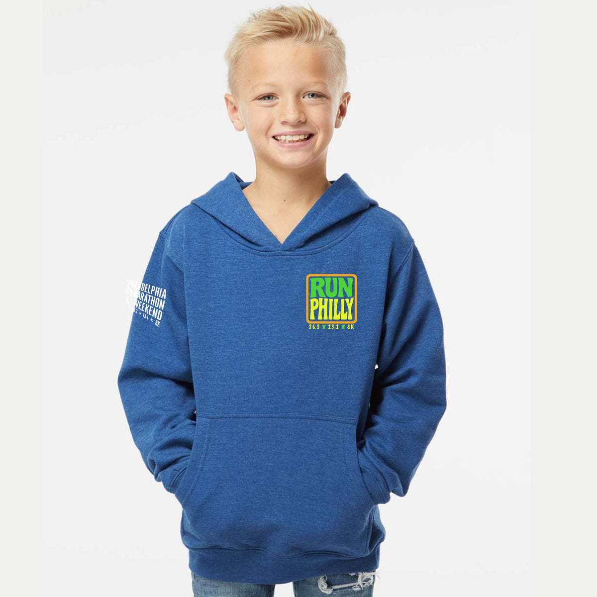 Youth Fleece Hoody -Royal Heather- PMW Groovy