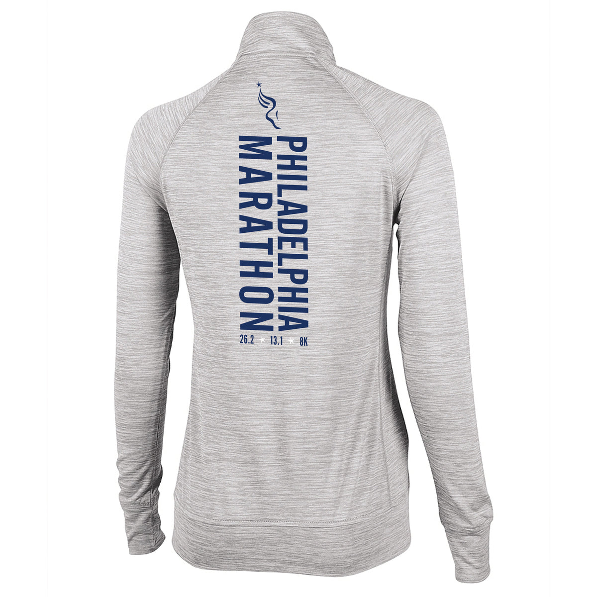 Fitted Tech Zip Jacket -Grey Space-Dye- PMW Big Logo