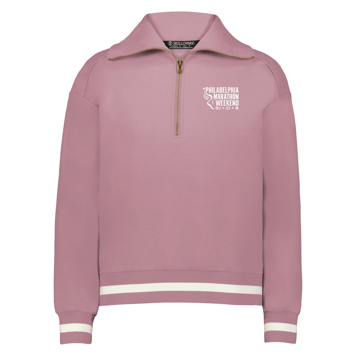 Fitted Prep 1/4 Zip -Rosewood- PMW Big Logo
