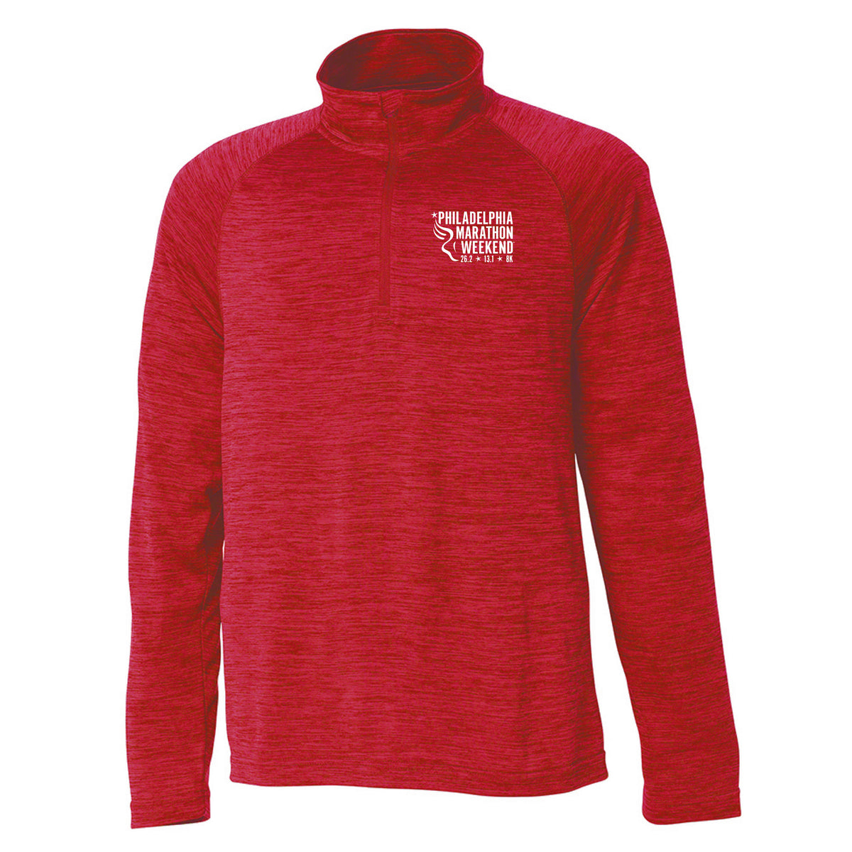 Adult Tech 1/4 Zip -Space-Dye Red- PMW Embroidery