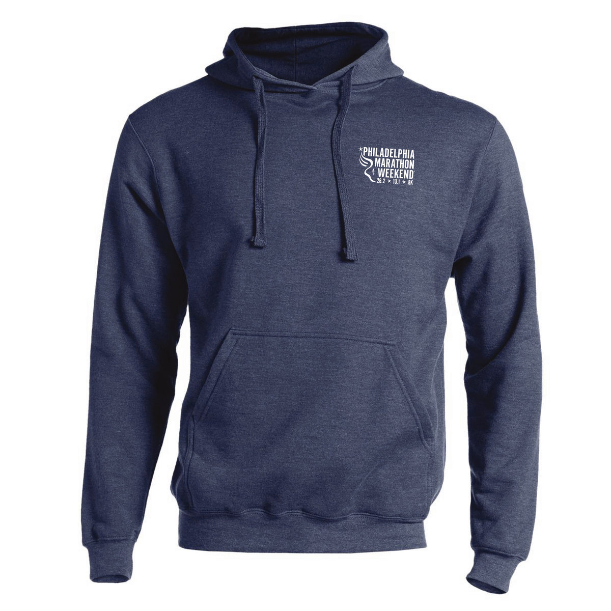 Adult Fleece Hoody -Heather Denim- PMW Embroidery