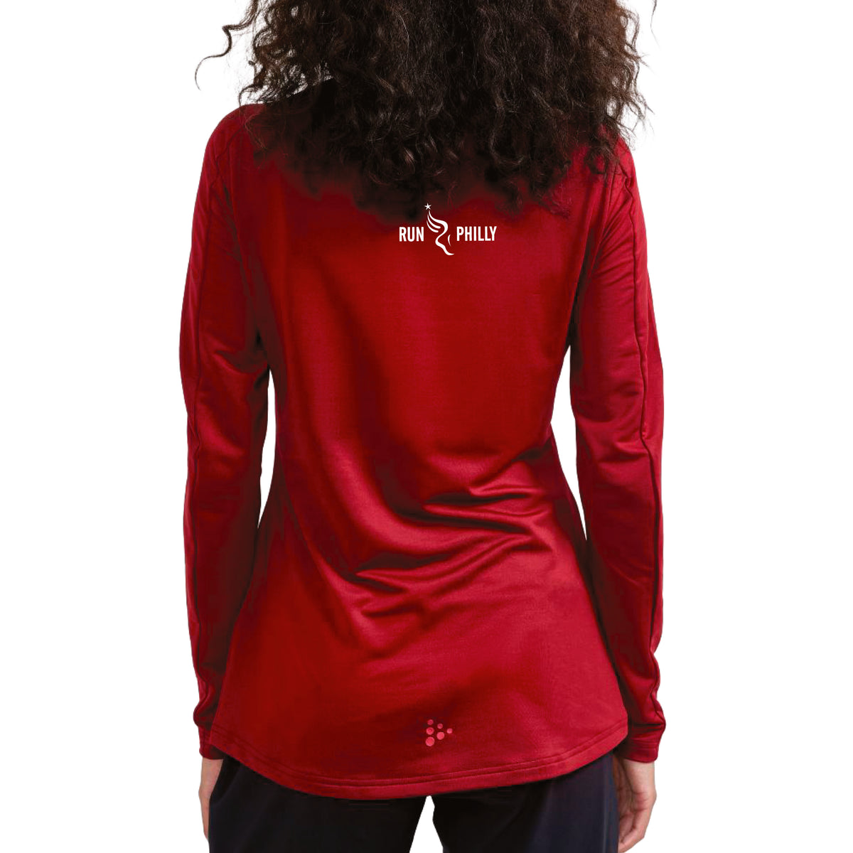 Fitted CRAFT Tech 1/4 Zip -Rhubarb- PMW Embroidery