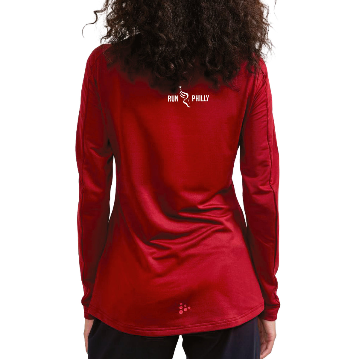Fitted CRAFT Tech 1/4 Zip -Rhubarb- PMW Embroidery