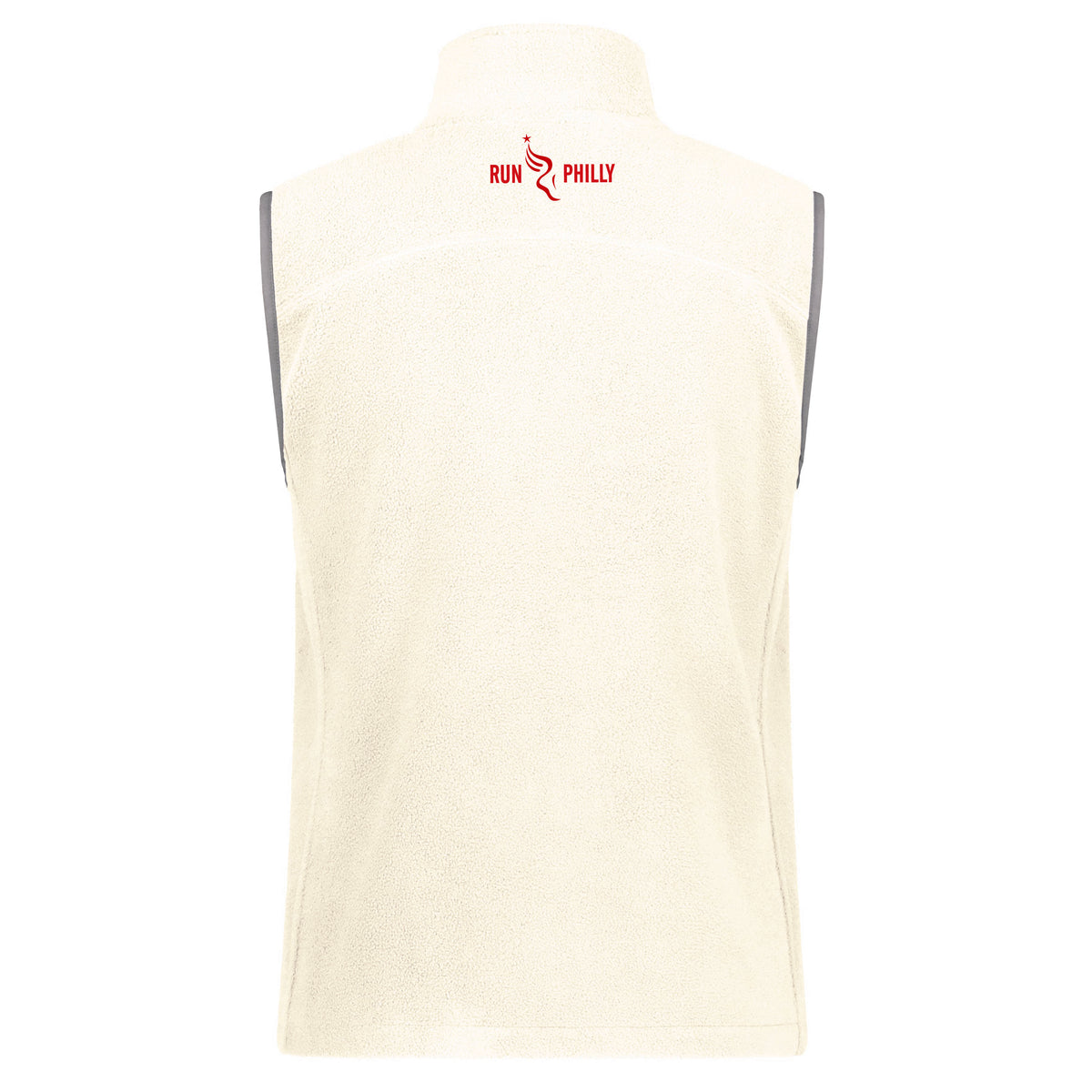 Fitted Fleece Zip Vest -Oyster- PMW Embroidery
