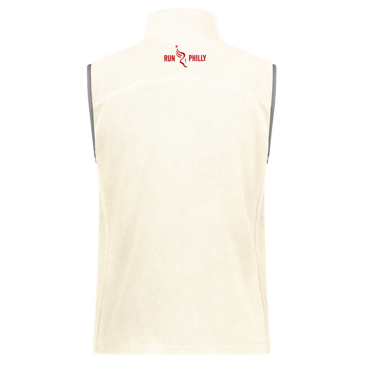 Fitted Fleece Zip Vest -Oyster- PMW Embroidery