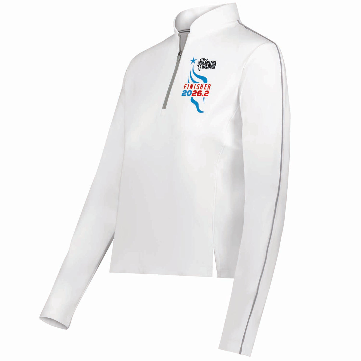 Fitted Tech Court 1/4 Zip -White- TIAA 2026 Finisher