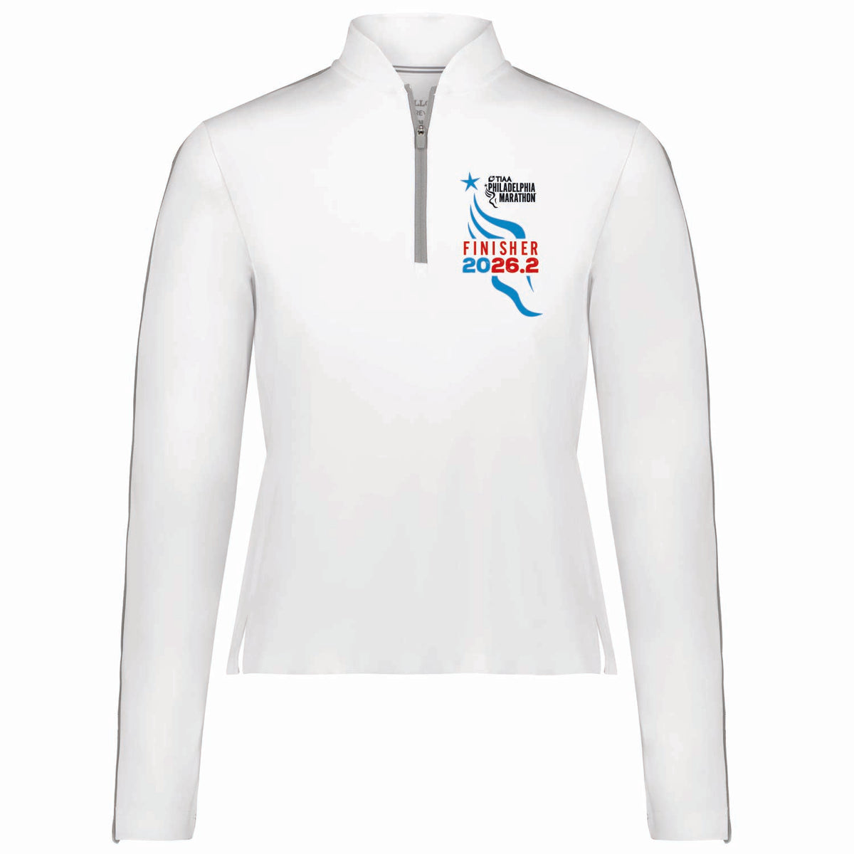 Fitted Tech Court 1/4 Zip -White- TIAA 2026 Finisher