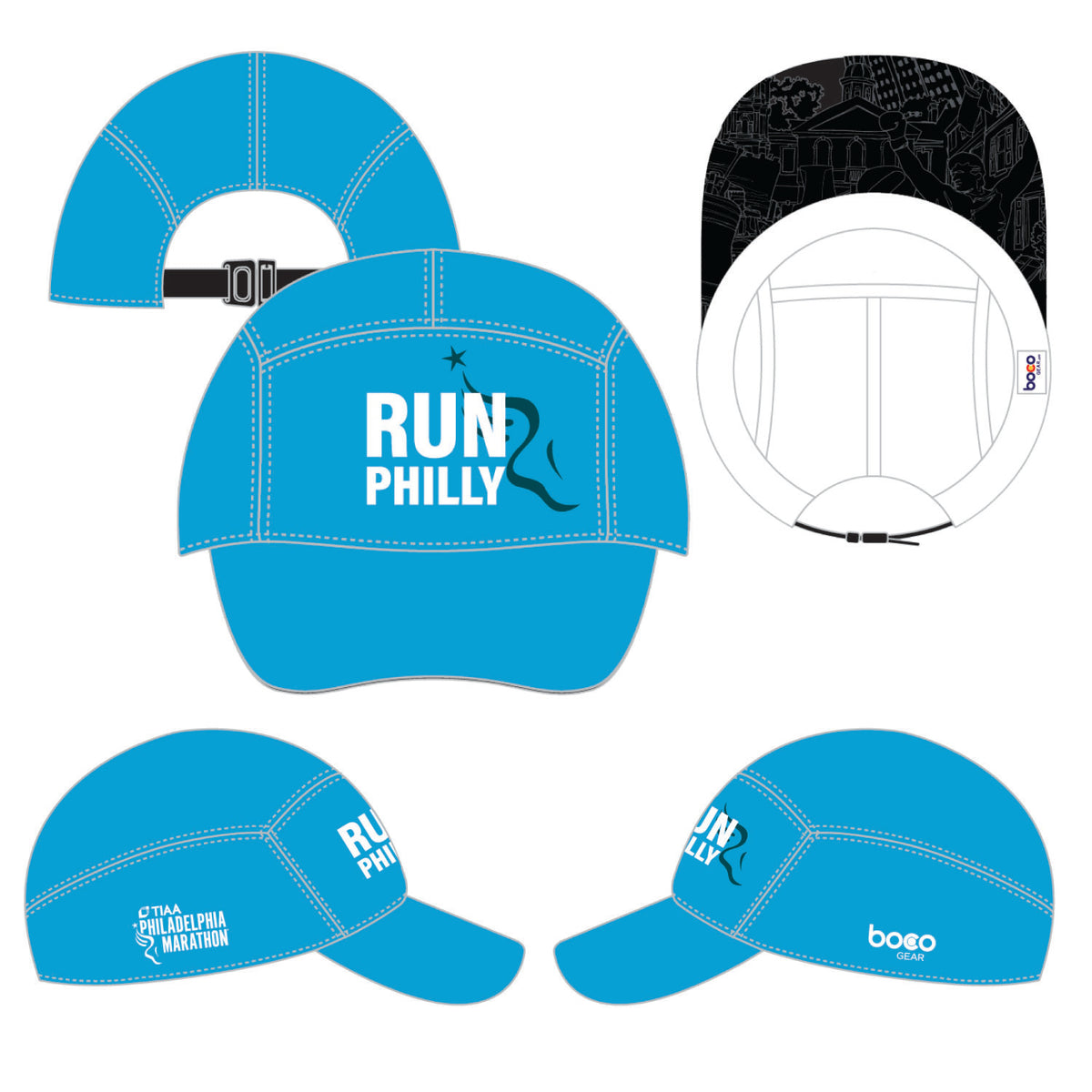Cap- Electric Blue Tech 5-Panel- TIAA Run Philly