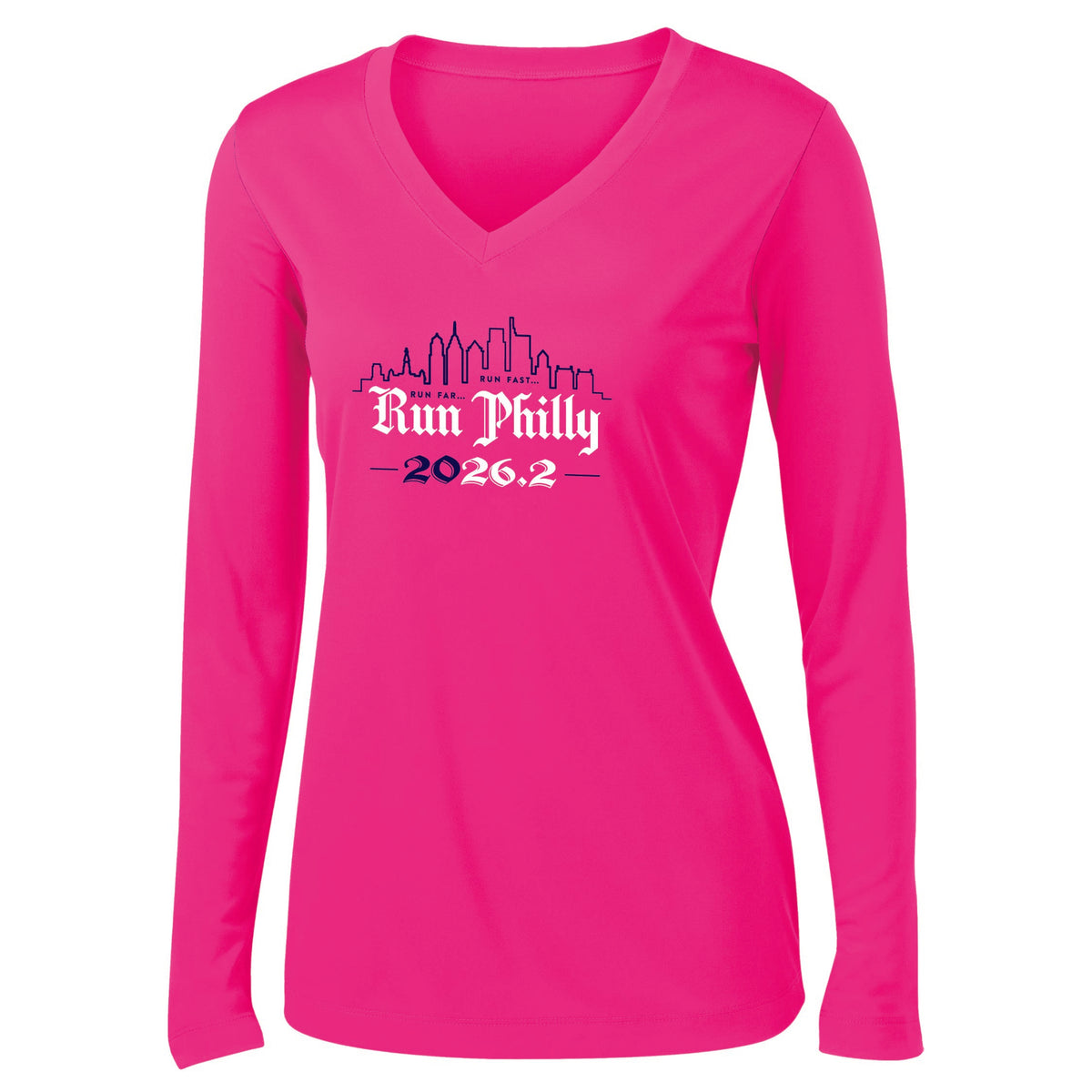 Fitted LS Tech V-Neck Tee -Neon Pink- 2026.2 Course