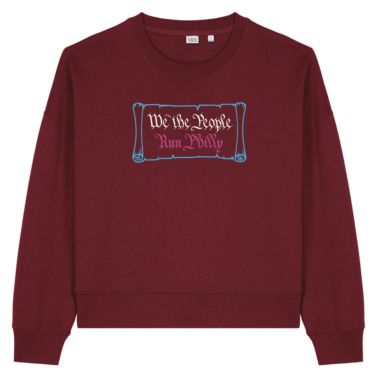 Fitted Eco Fleece Crew -Burgundy- PMW We The People