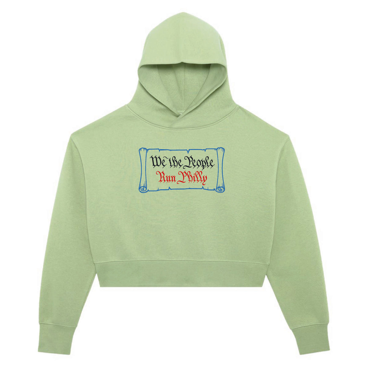Fitted Fleece Crop Hoody -Matcha- PMW We The People