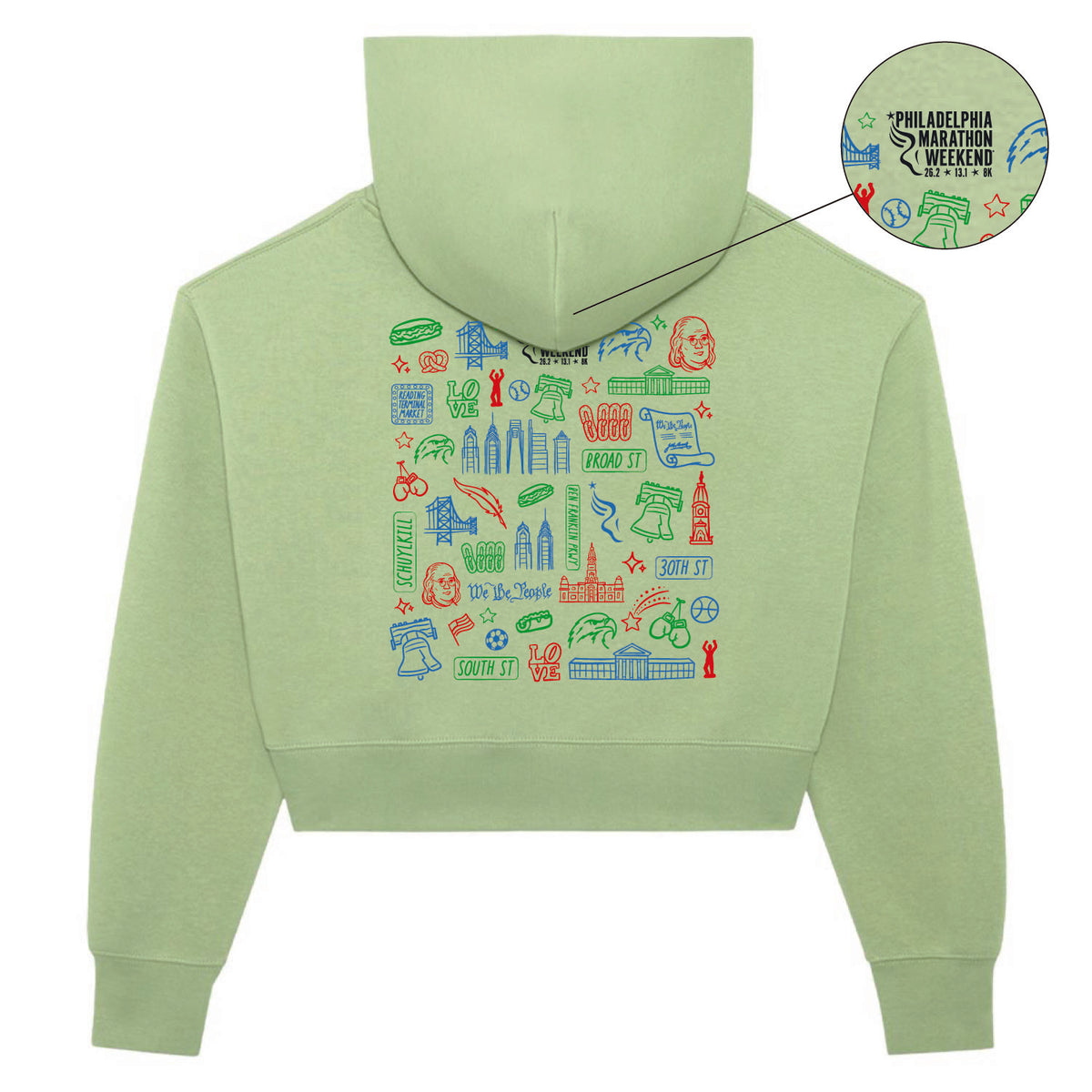Fitted Fleece Crop Hoody -Matcha- PMW We The People