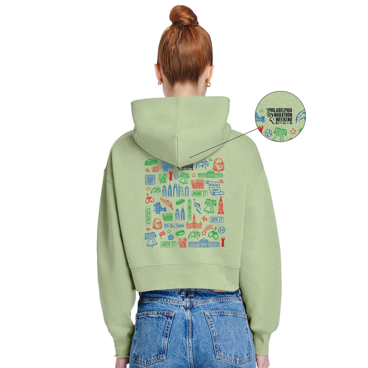 Fitted Fleece Crop Hoody -Matcha- PMW We The People