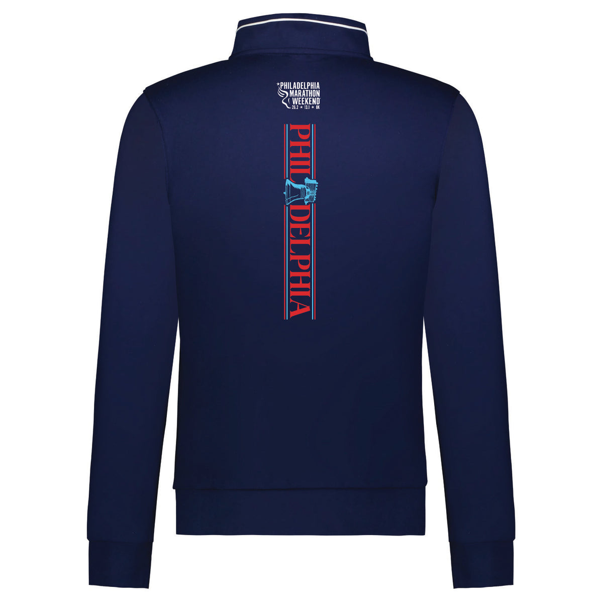 Adult Court 1/4 Zip -Navy/White- PMW LCP